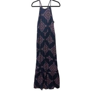 French Grey Stitch Fix Paisley Sleeveless Maxi‎ Dress Size Small